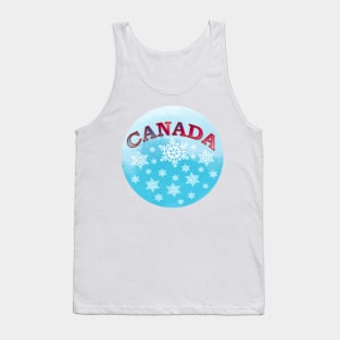 Celebrating winter with Snowflakes falling in Canada Tank Top